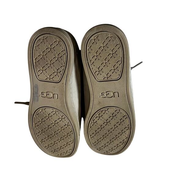 UGG Karine Snake Women's Lace up Leather Sneakers Size US 7 EU 28 Beige - Picture 7 of 11